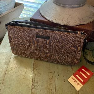 NWT BROWN SNAKE PRINT SPIRIT PURSE